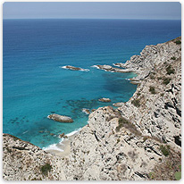 Capo Vaticano felsen, meer