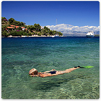 Schnorcheln in der Adria taucher, insel, adria